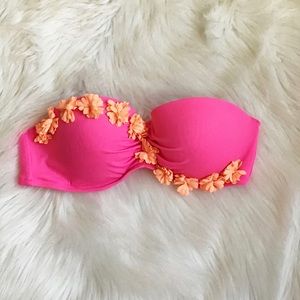 Victoria Secret's Pink & Orange Bikini Top - 36C